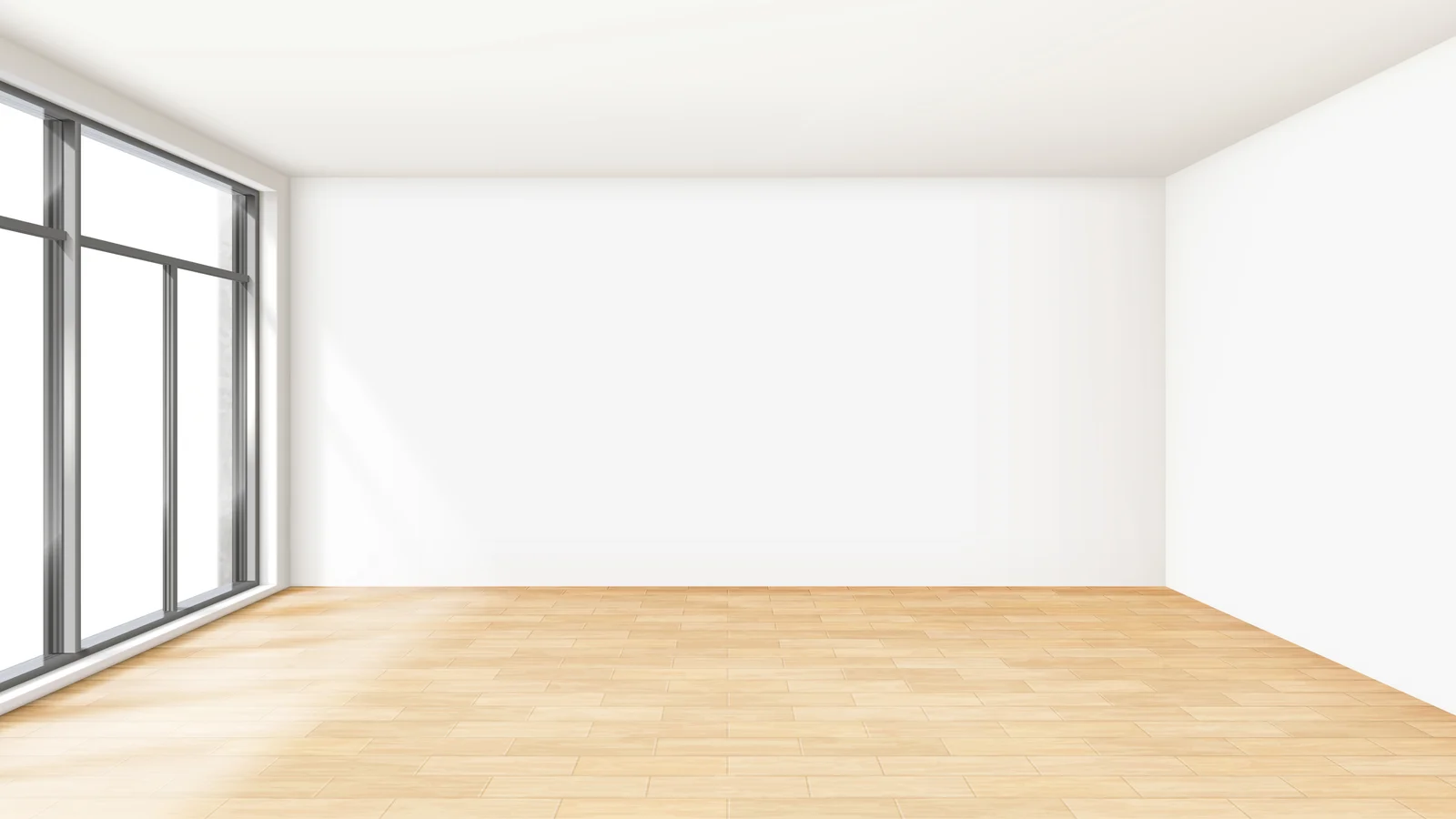 Empty room before virtual staging