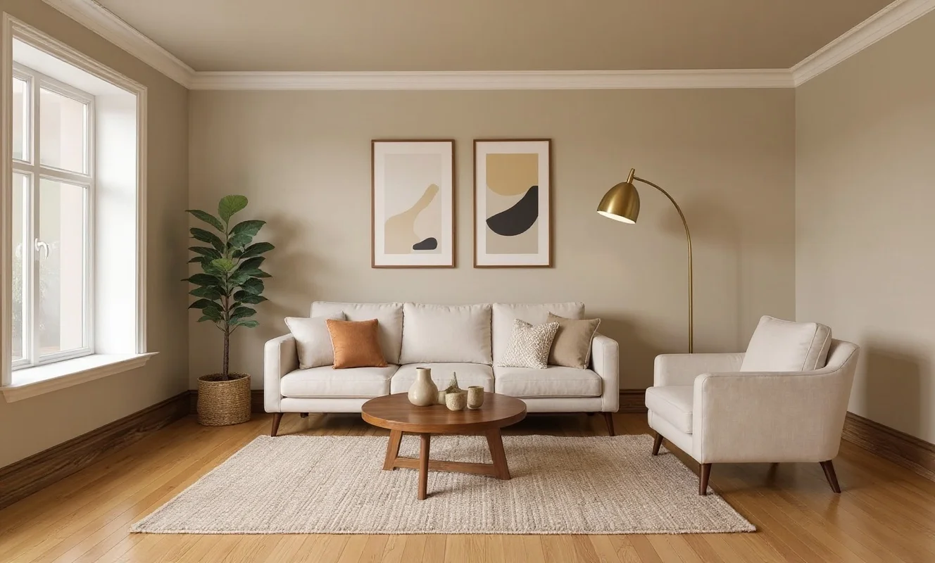 Empty room · staged living render